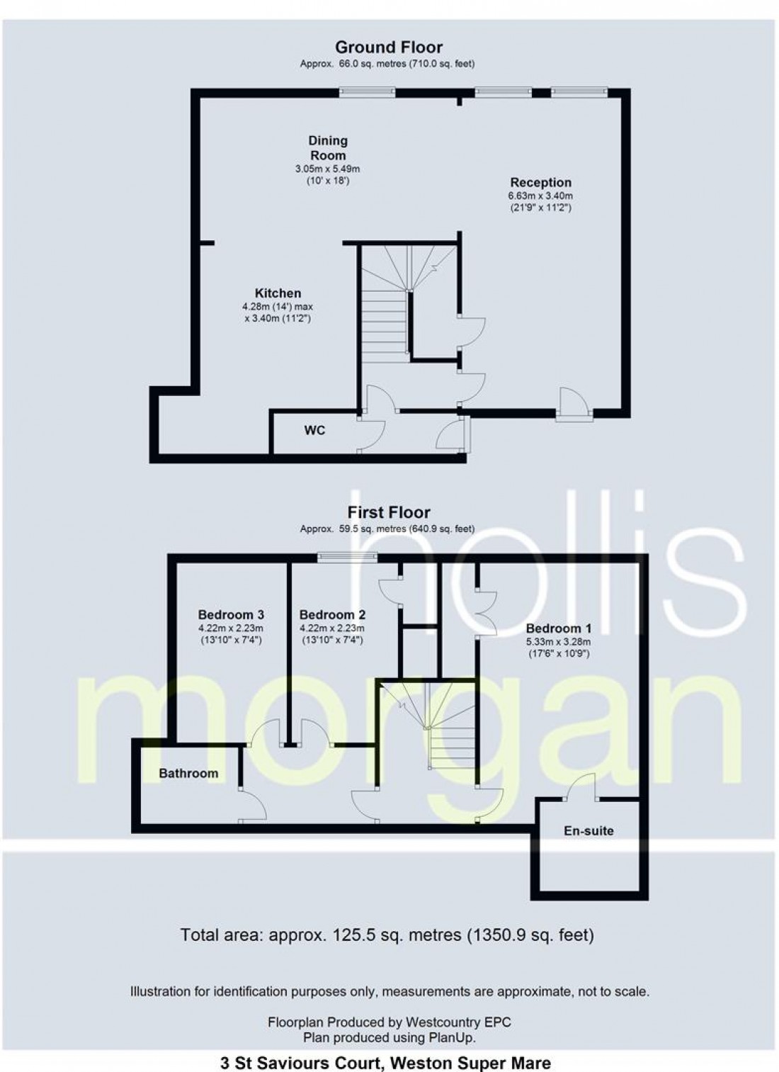 Floorplan for Apartment 3 St Saviours Court, Weston-Super-Mare