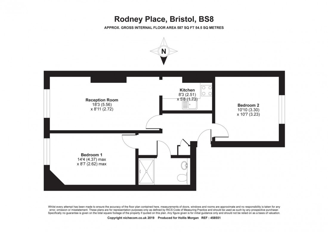 Floorplan for Rodney Place, Clifton Village