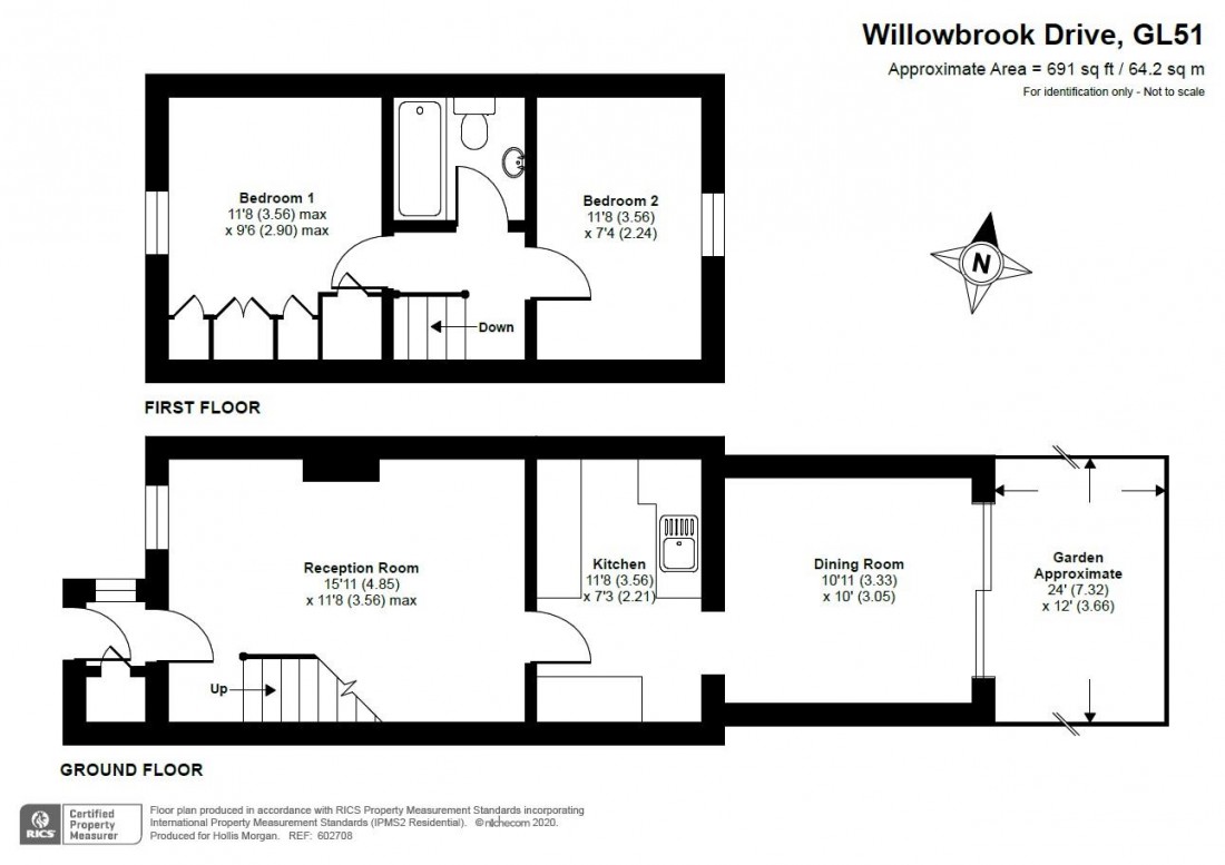 Floorplan for 2 BED HOUSE FOR BASIC UPDATING - CHELTENHAM