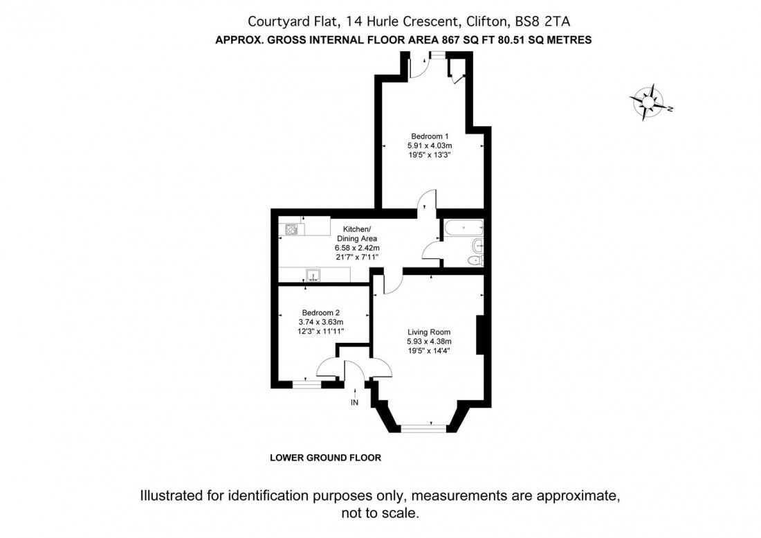 Floorplan for Hurle Crescent, Clifton