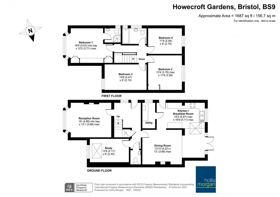 Floorplan for Howecroft Gardens, Stoke Bishop