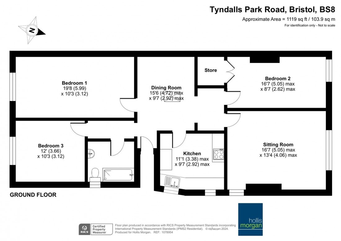 Floorplan for Tyndalls Park Road, Clifton