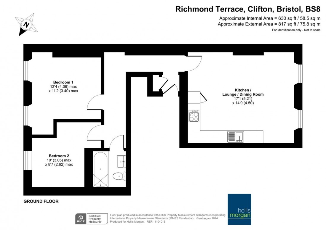 Floorplan for Richmond Terrace, Clifton