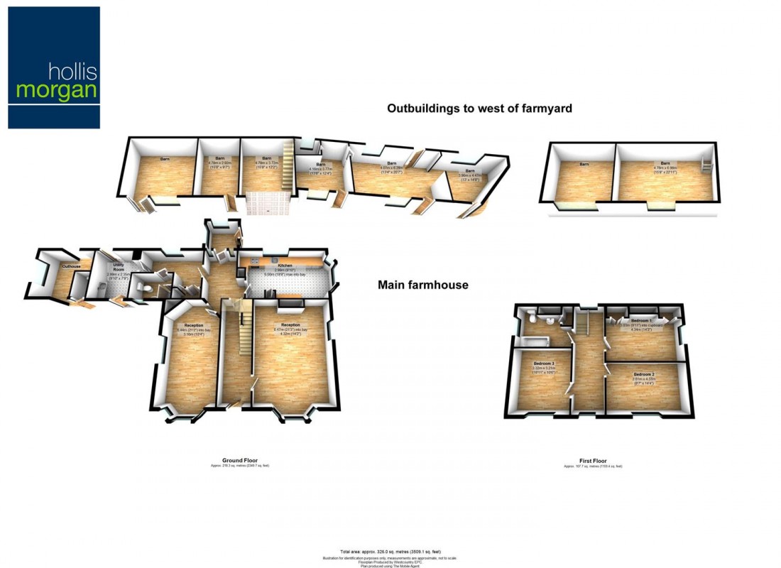 Floorplan for Hicks Gate Farm, Bath Road, Keynsham