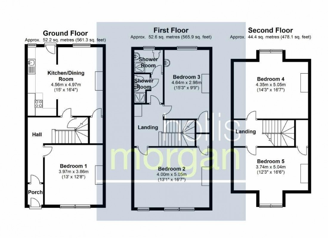 Floorplan for Highbury Villas, Kingsdown
