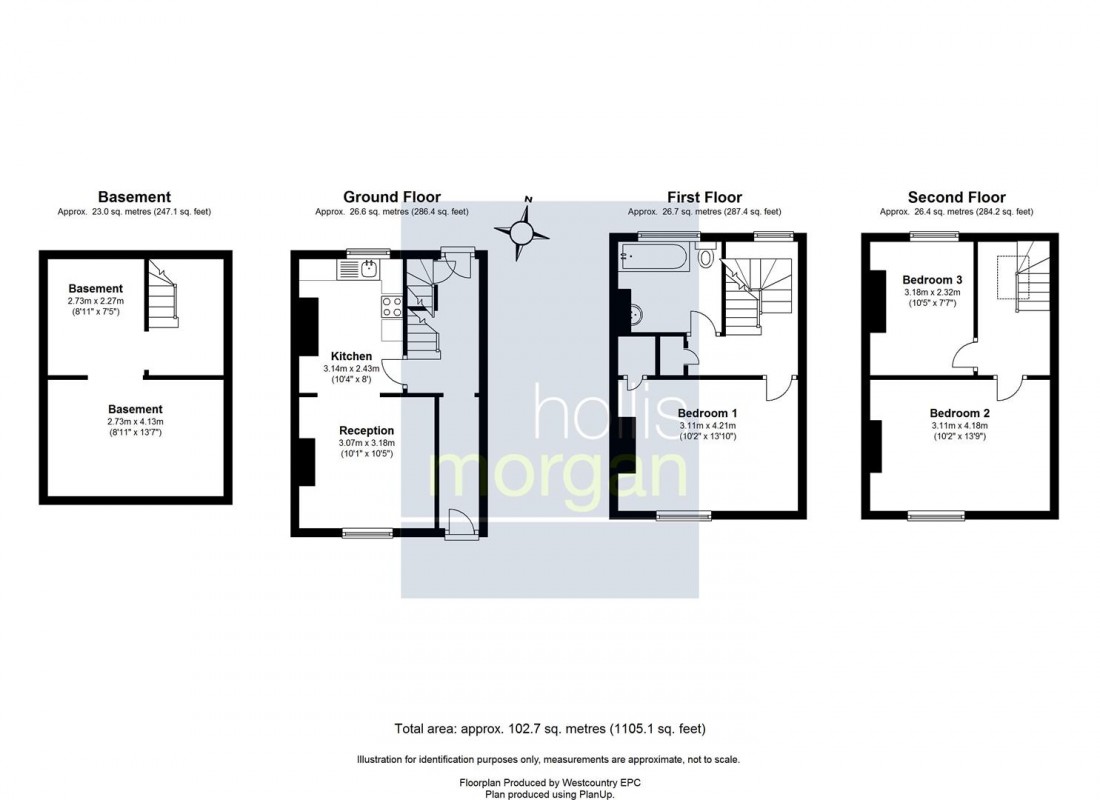 Floorplan for Sydney Row, Hotwells, Bristol