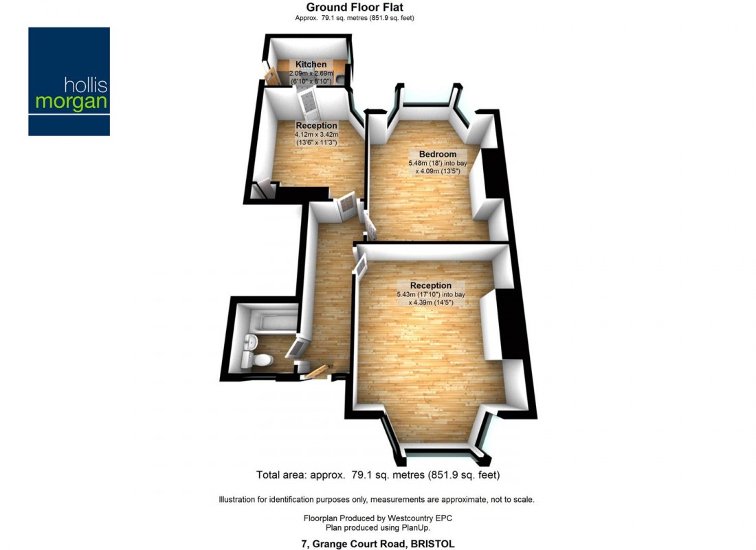 Floorplan for Grange Court Road, Henleaze, Bristol