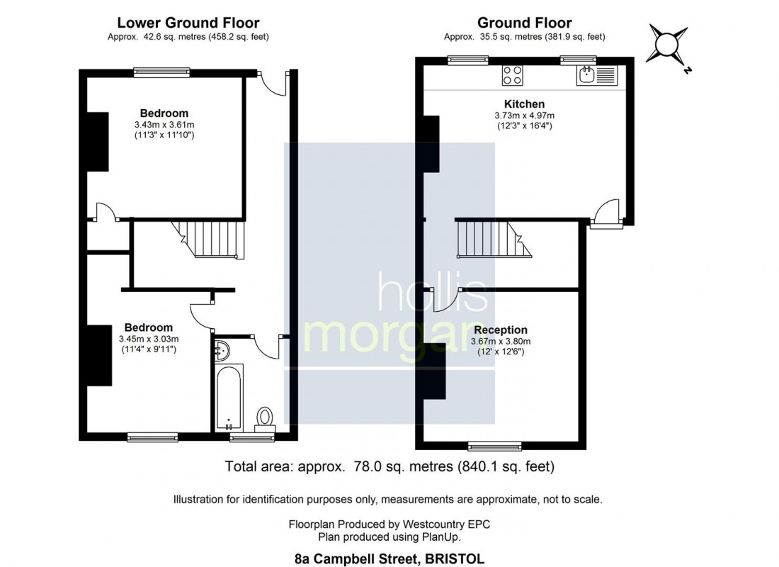 Floorplan for Campbell Street, St. Pauls, Bristol