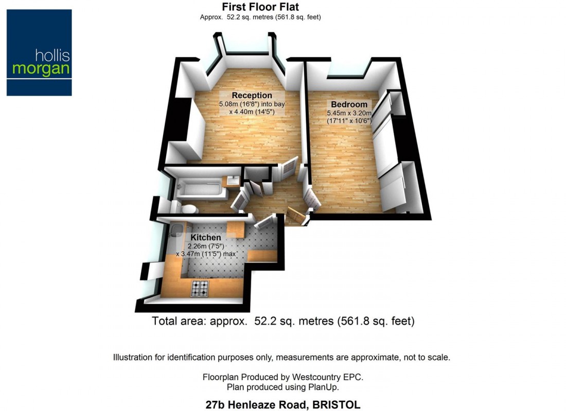 Floorplan for Flat and Garage - Henleaze Road, Henleaze, Bristol