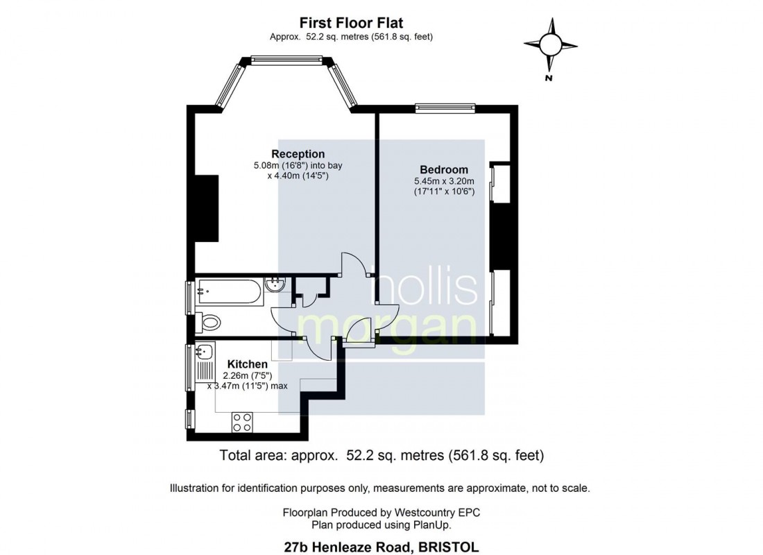 Floorplan for Flat and Garage - Henleaze Road, Henleaze, Bristol