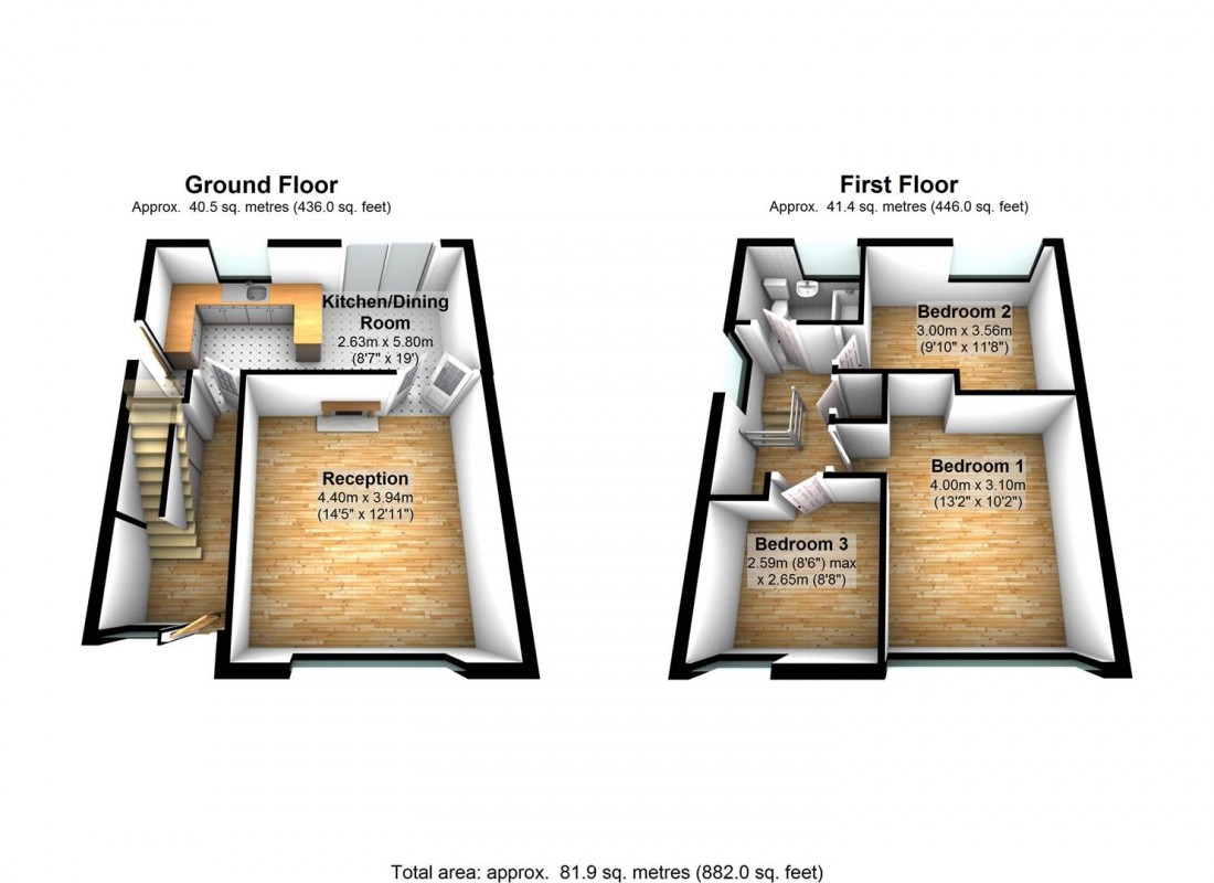 Floorplan for Nibletts Hill, St. George, Bristol