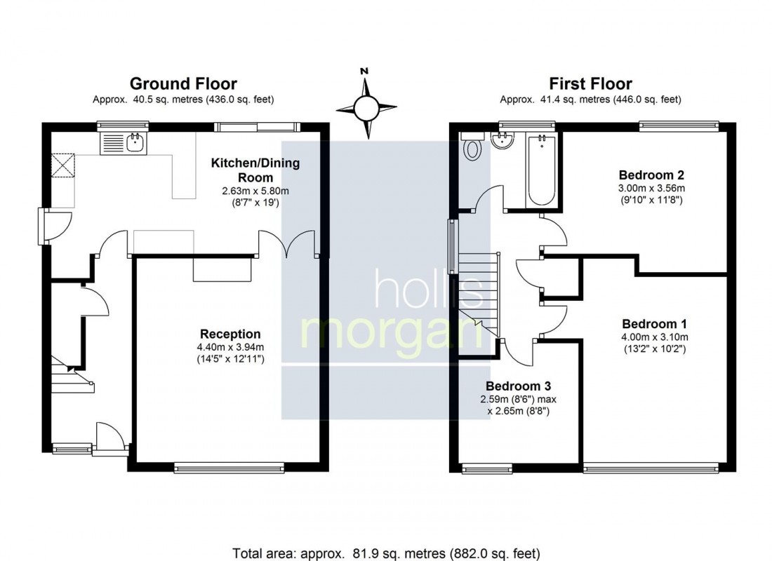 Floorplan for Nibletts Hill, St. George, Bristol