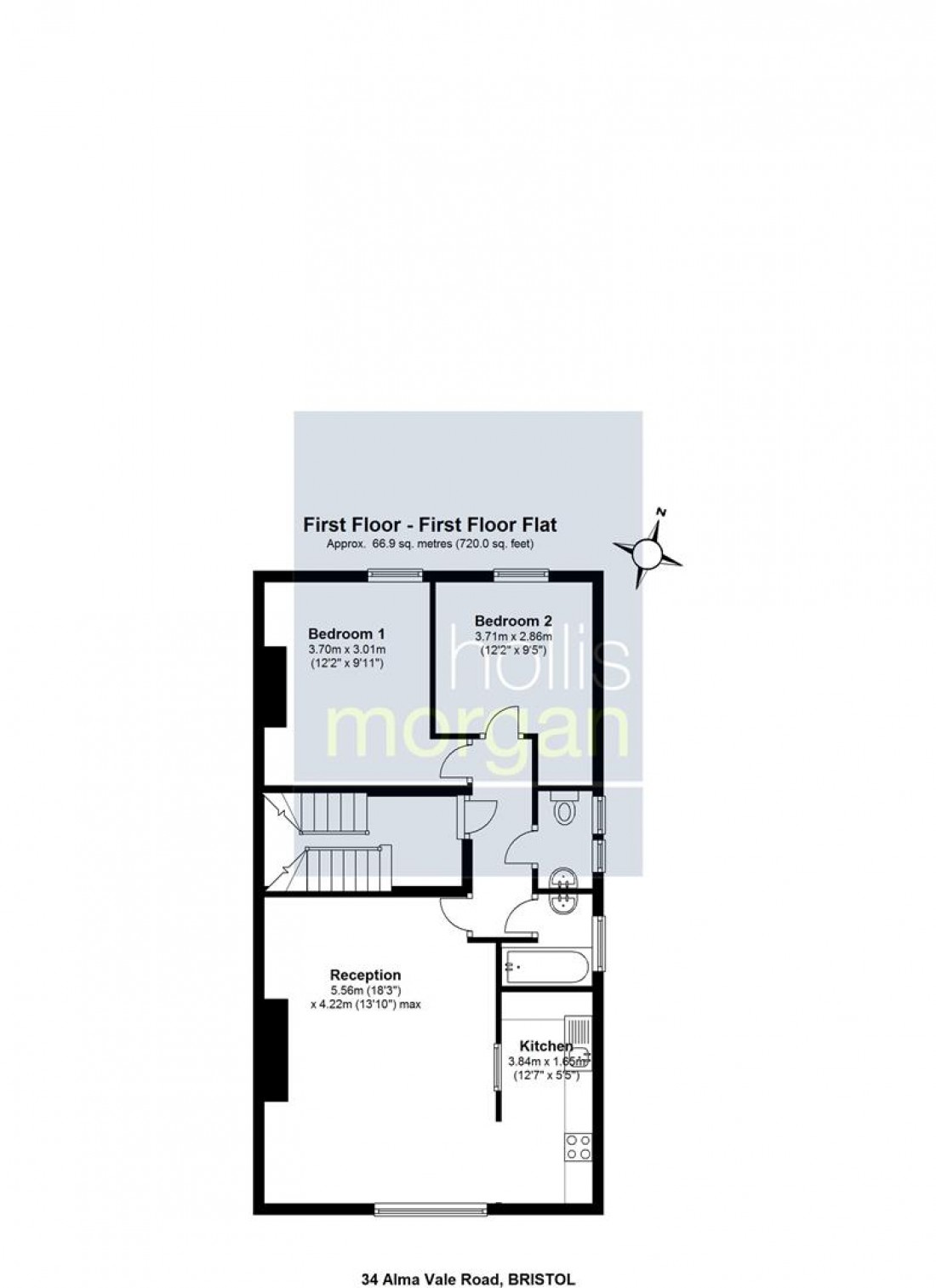 Floorplan for Alma Vale Road, Clifton, Bristol