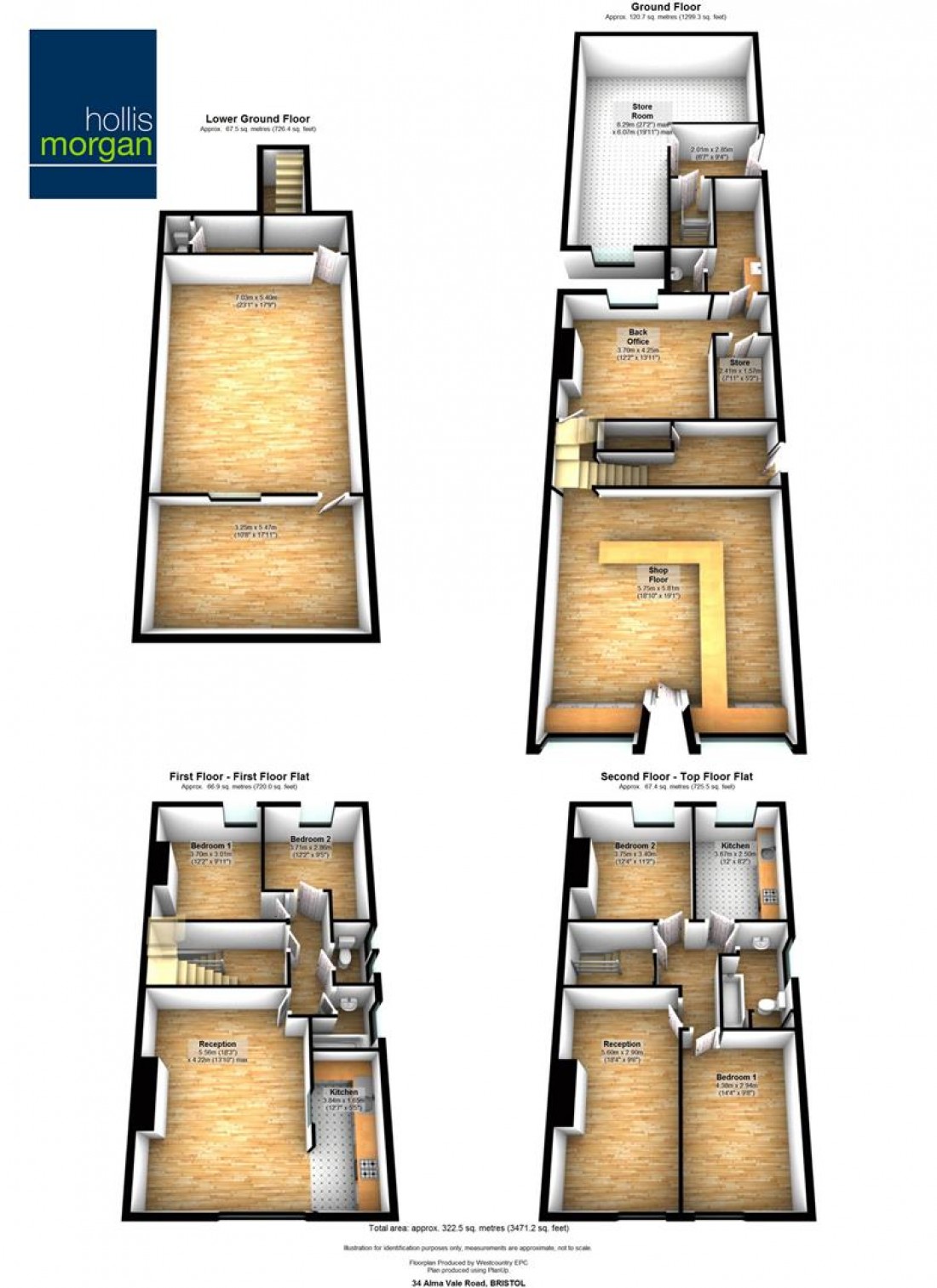 Floorplan for Alma Vale Road, Clifton, Bristol