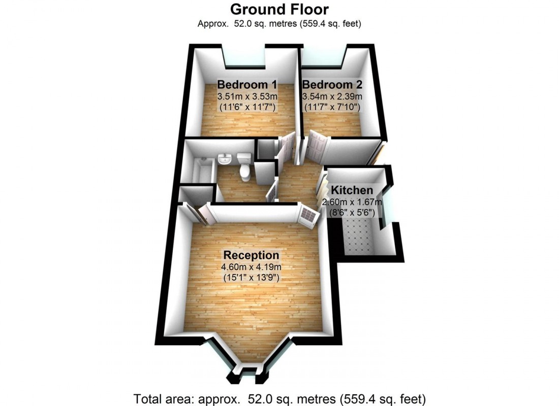 Floorplan for Church Road, St. George, Bristol