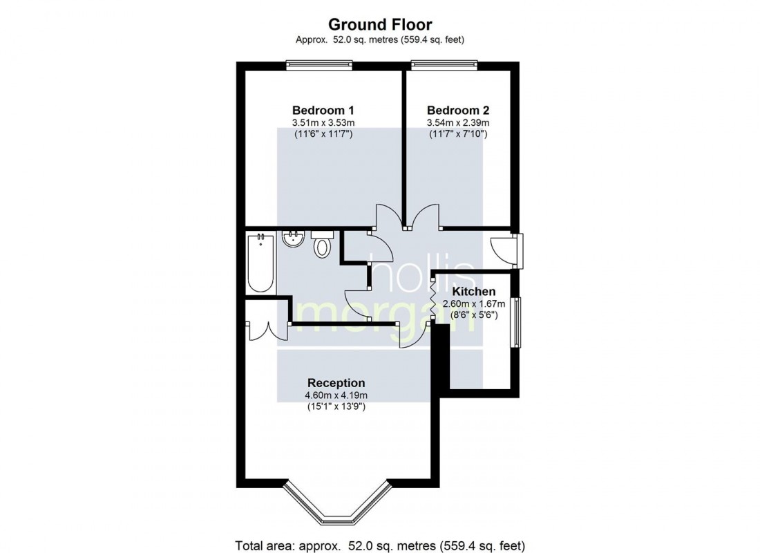 Floorplan for Church Road, St. George, Bristol