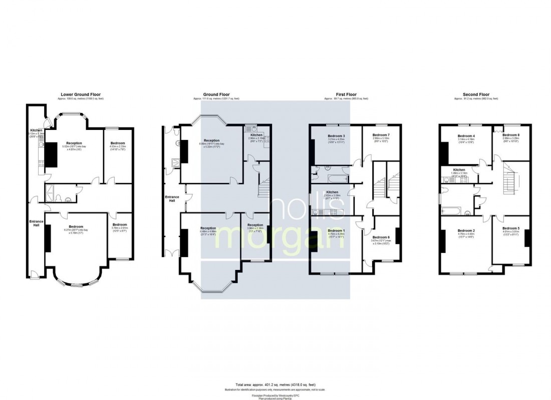 Floorplan for Beaufort Road, Clifton, Bristol