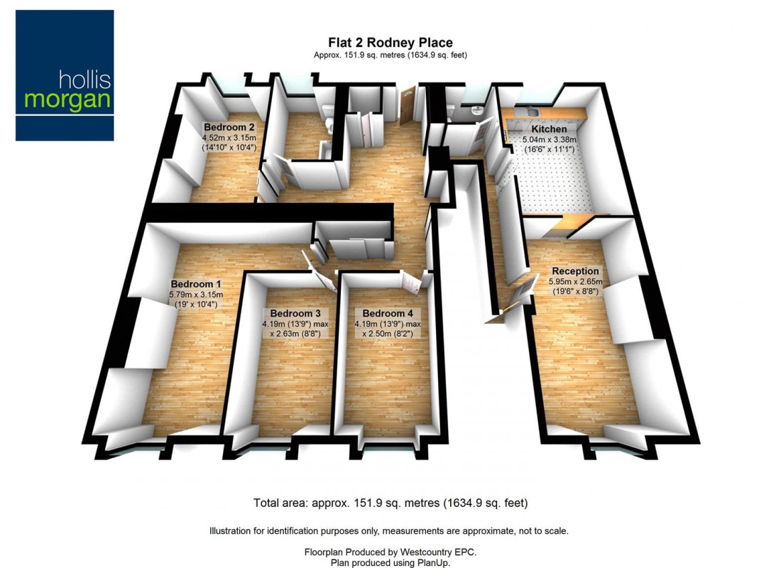 Floorplan for Rodney Place, Clifton, Bristol