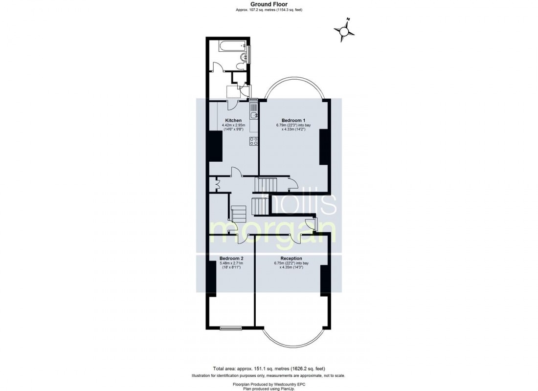 Floorplan for Whatley Road, Clifton, Bristol