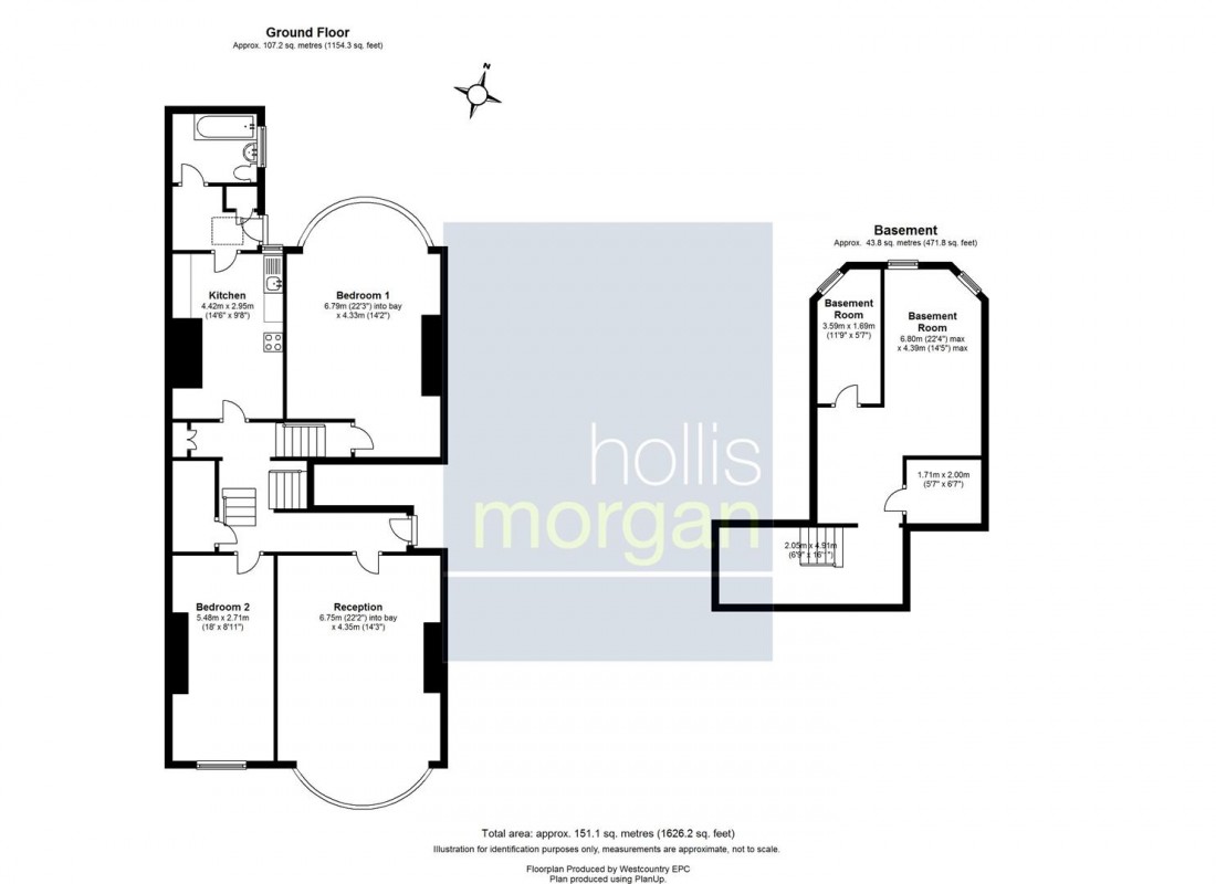 Floorplan for Whatley Road, Clifton, Bristol