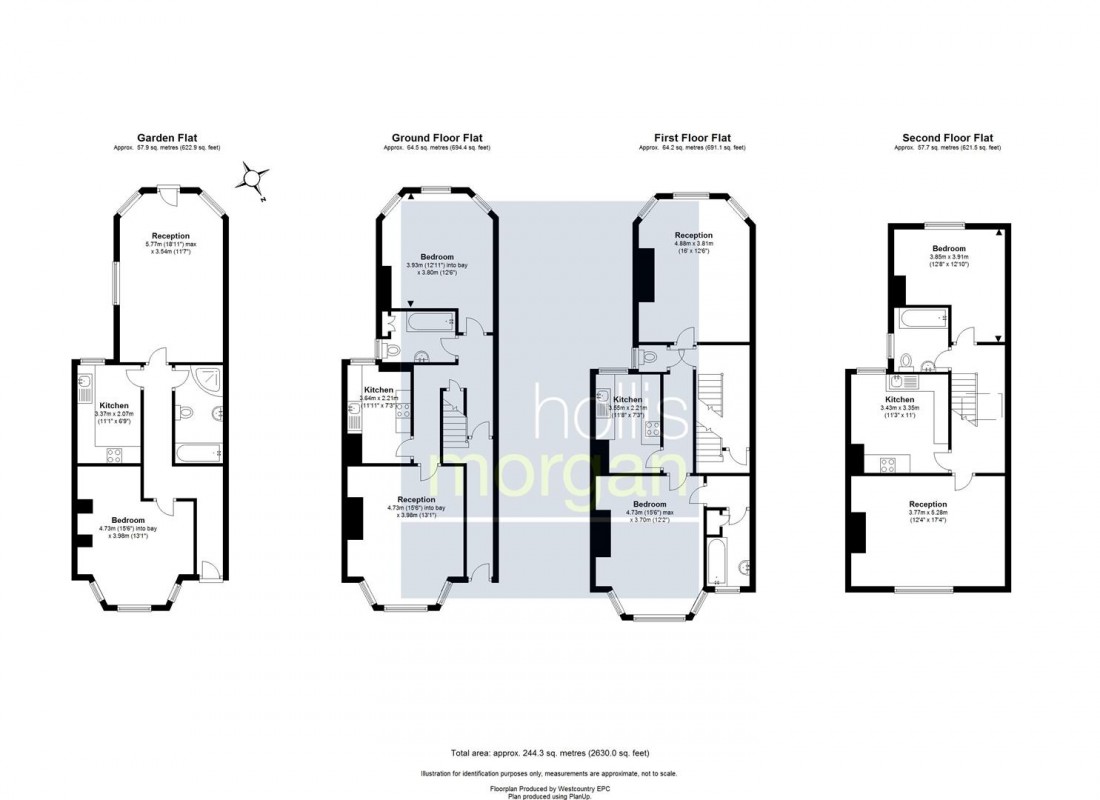 Floorplan for Hampton Road, Redland, Bristol