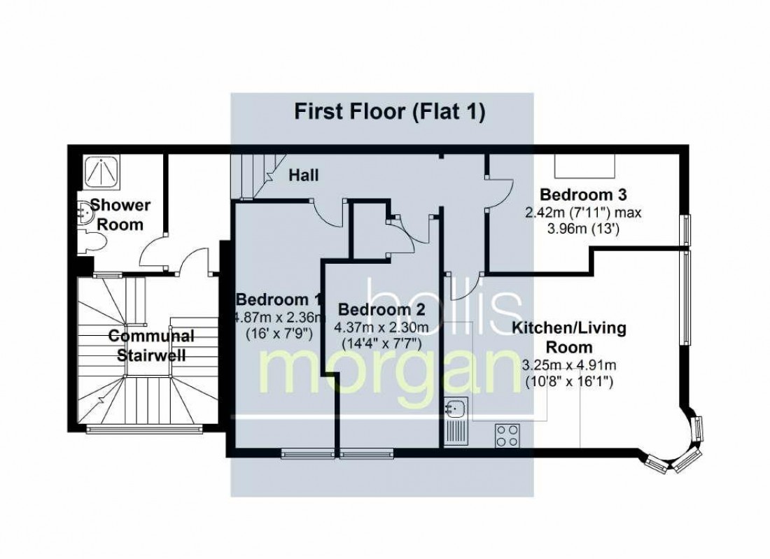 Floorplan for Whiteladies Road, Clifton