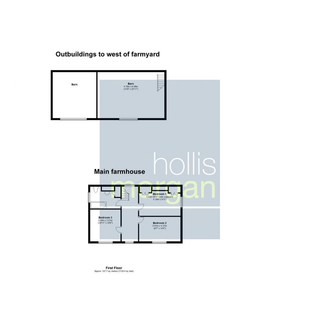 Floorplan for Hicks Gate Farm, Bath Road, Keynsham