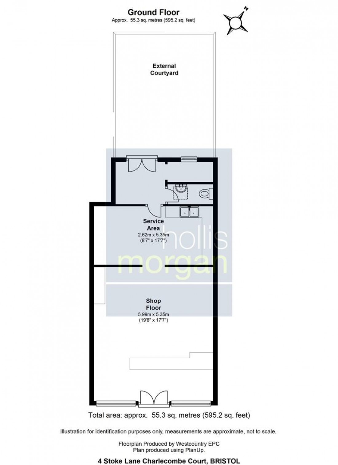 Floorplan for Commercial Unit 4 Charlecombe Court, Stoke Lane, Westbury on Trym