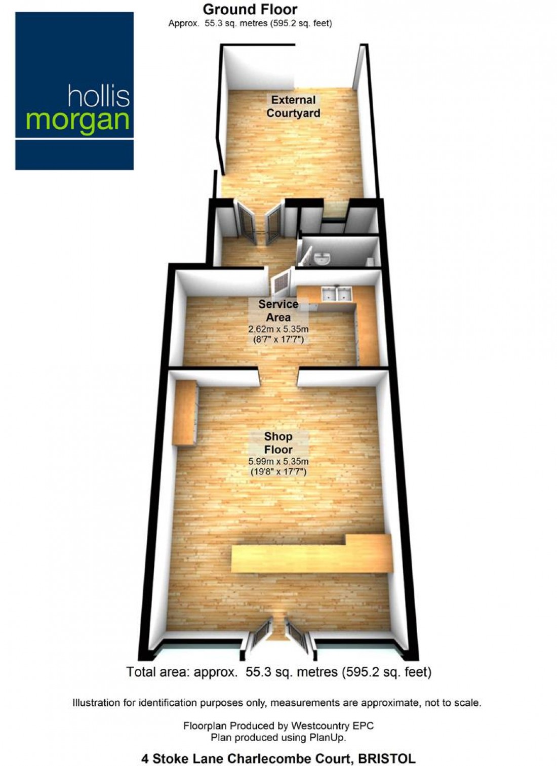 Floorplan for Commercial Unit 4 Charlecombe Court, Stoke Lane, Westbury on Trym