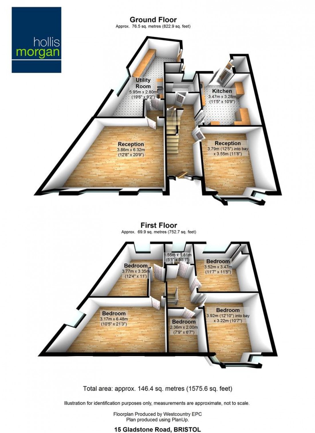 Floorplan for 15 Gladstone Road, Kingswood, Bristol