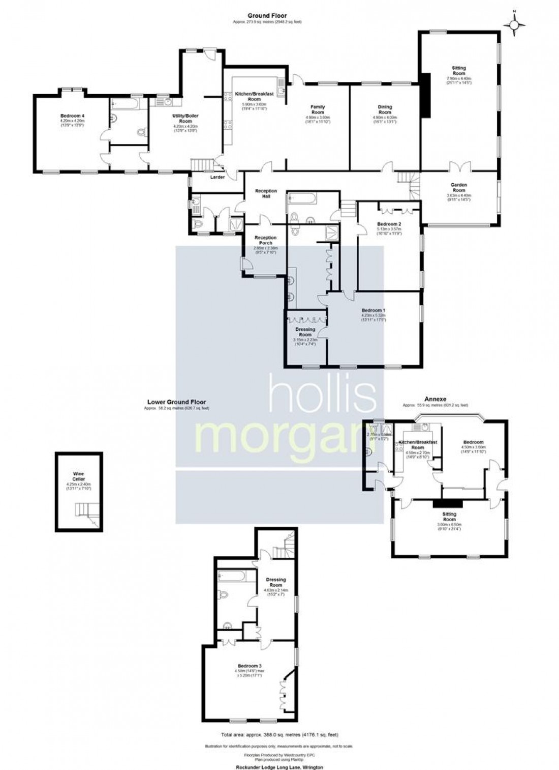 Floorplan for Rockdunder Lodge, Long Lane, Wrington, Bristol