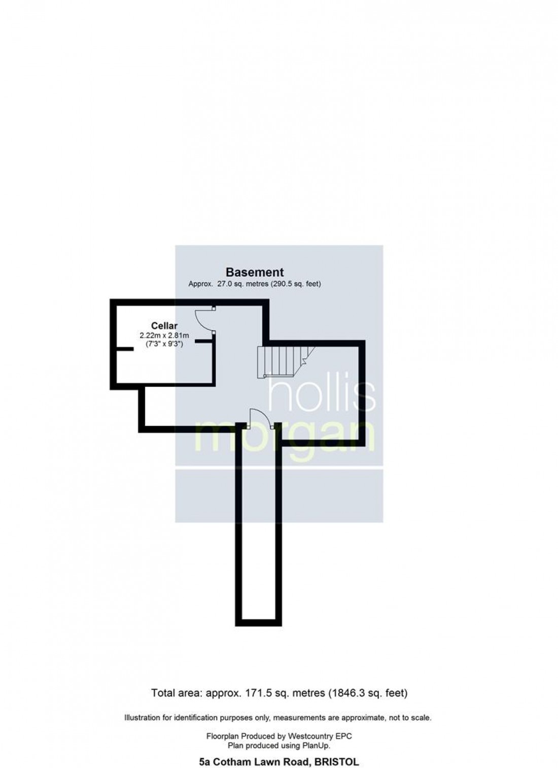 Floorplan for 5a ( Hall Floor Flat ) Cotham Lawn Road, Bristol