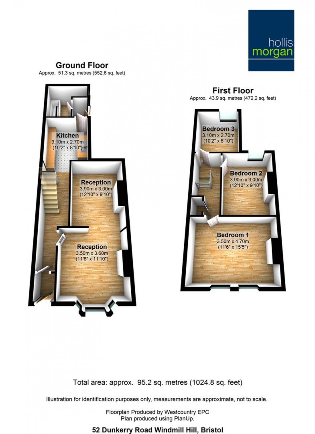 Floorplan for 52 Dunkerry Road, Windmill Hill, Bristol