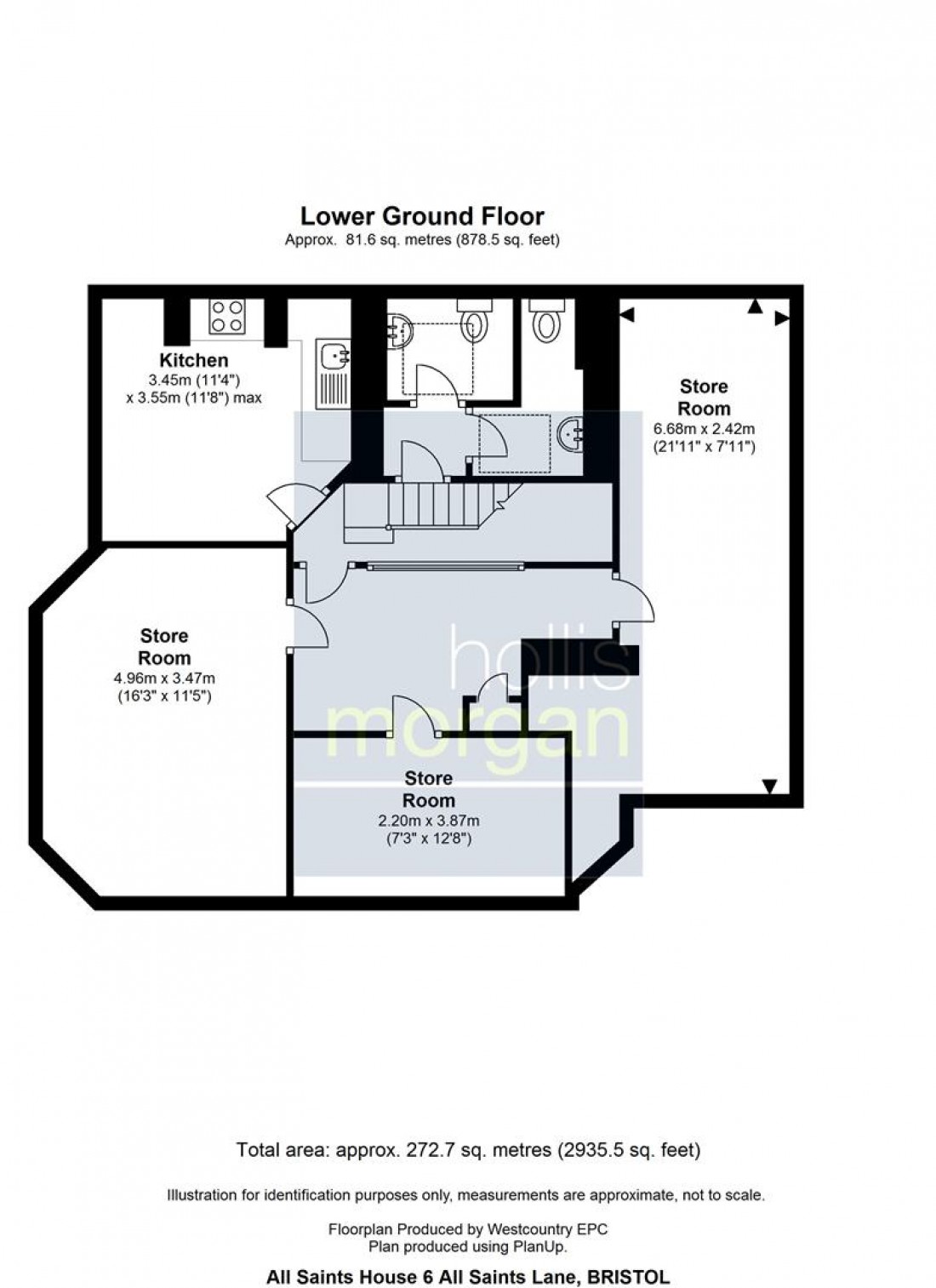 Floorplan for All Saints House, 6 All Saints Lane, City Centre, Bristol