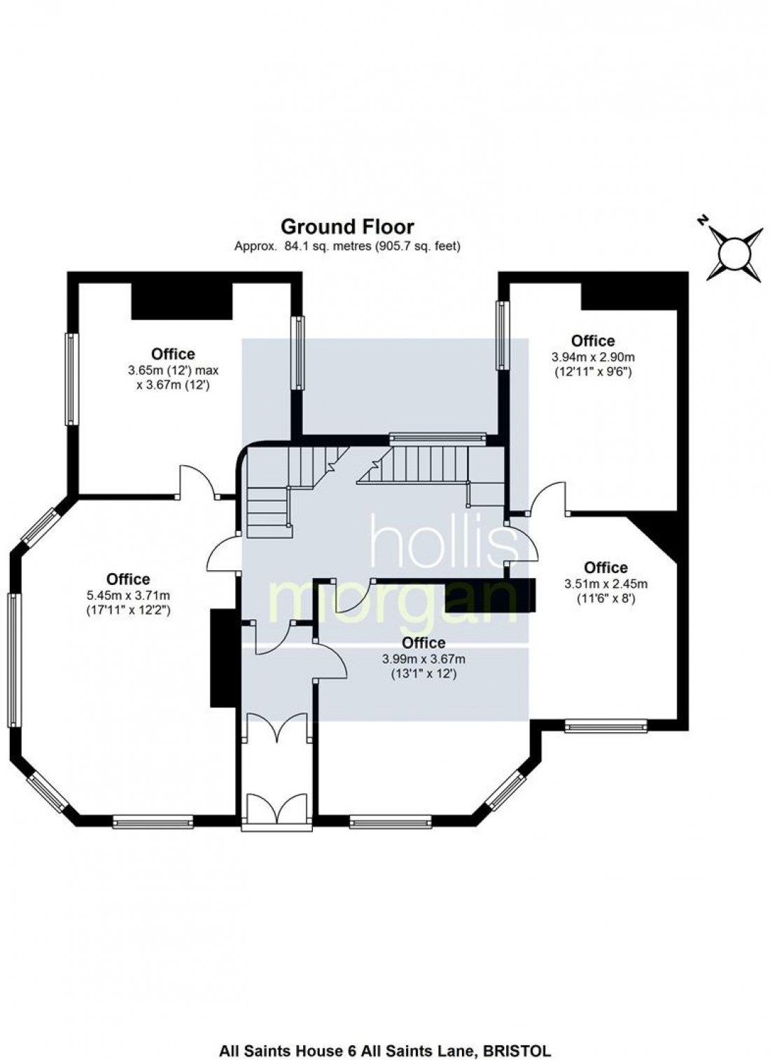 Floorplan for All Saints House, 6 All Saints Lane, City Centre, Bristol