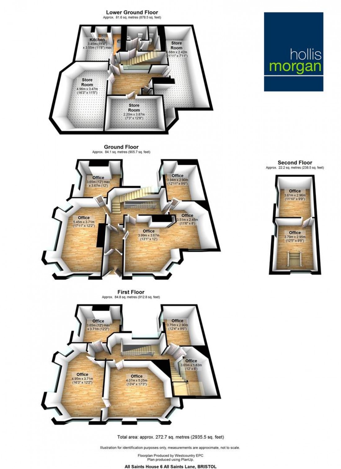 Floorplan for All Saints House, 6 All Saints Lane, City Centre, Bristol