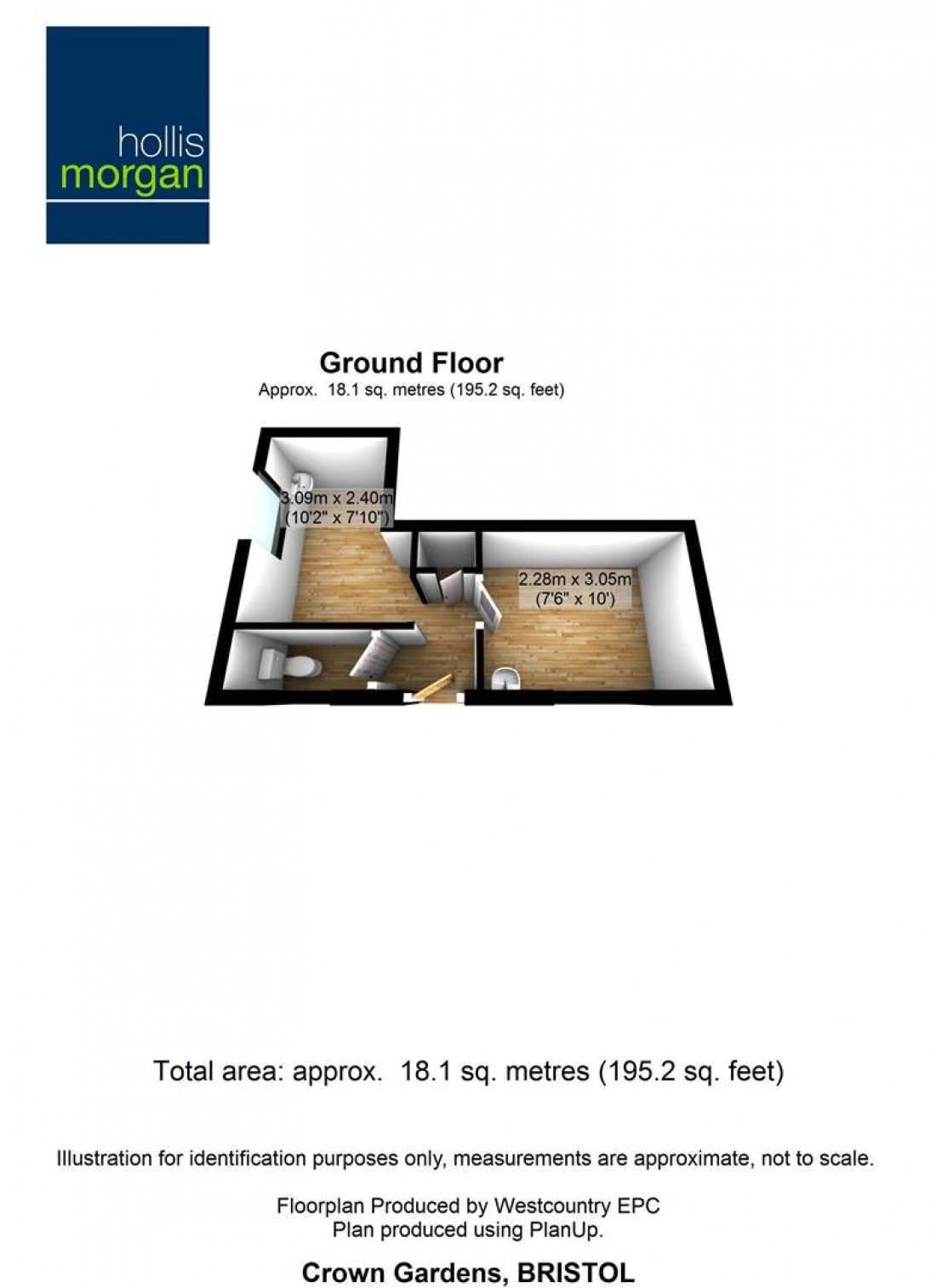 Floorplan for Crown Gardens, Warmley, Bristol