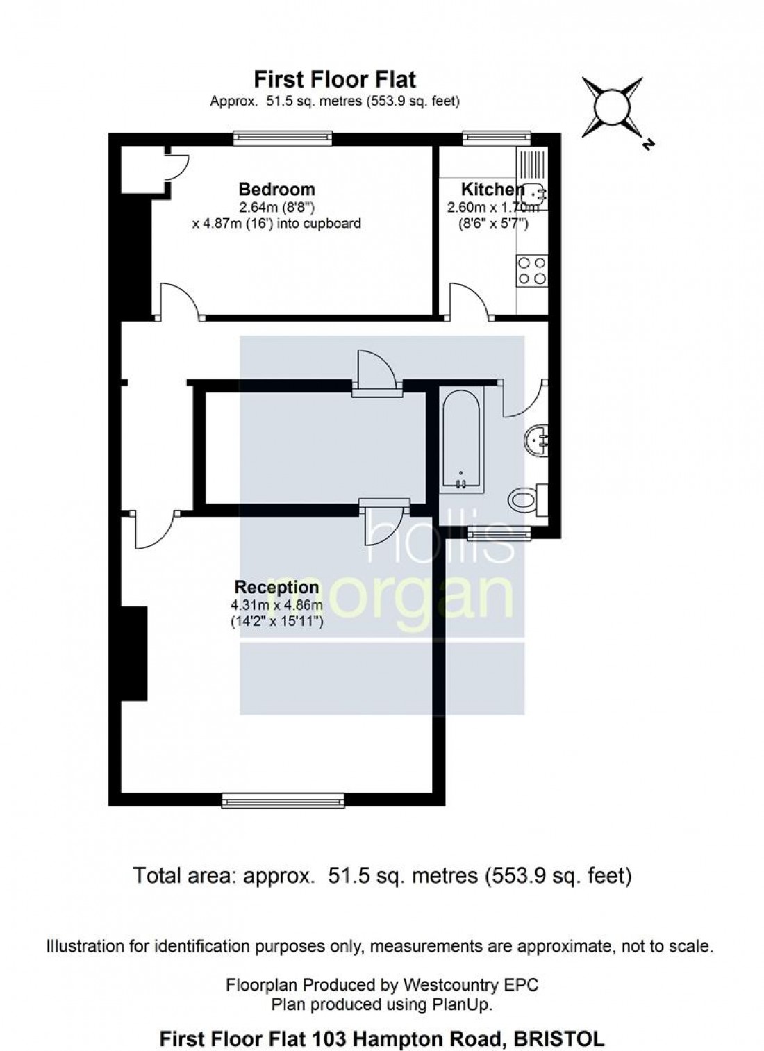 Floorplan for FFF 103 Hampton Road, Redland, Bristol