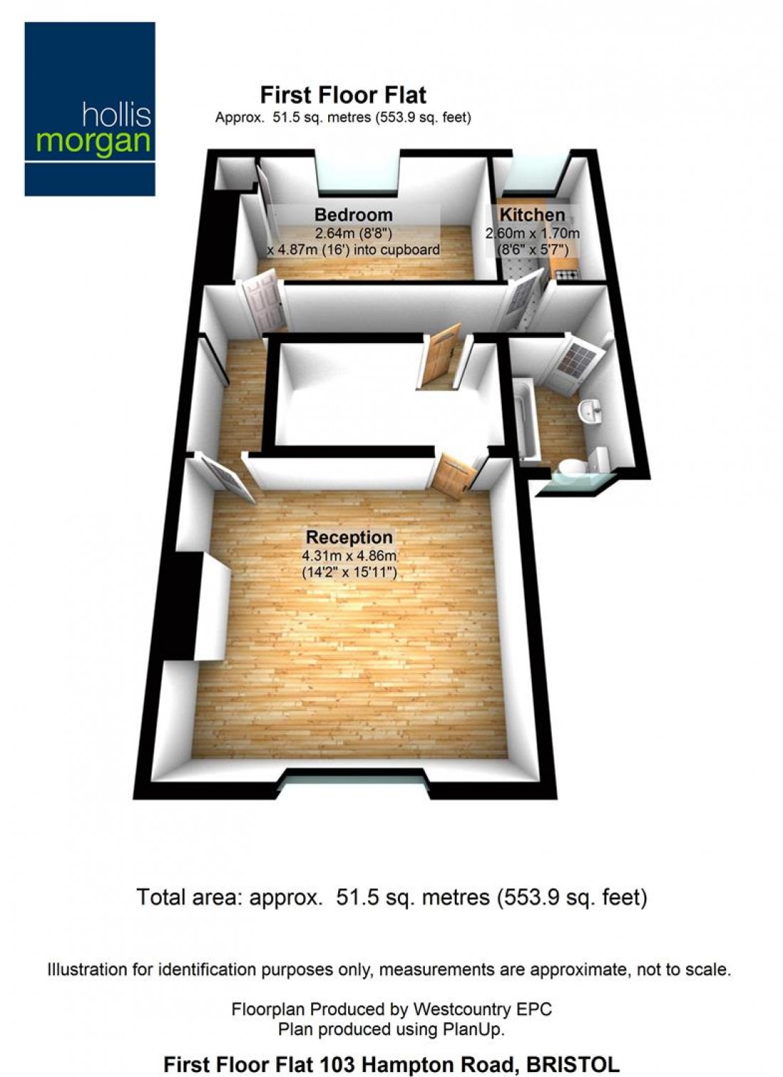 Floorplan for FFF 103 Hampton Road, Redland, Bristol