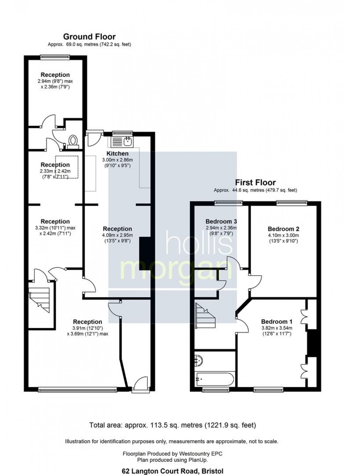 Floorplan for 62 Langton Court Road, St. Annes, Bristol