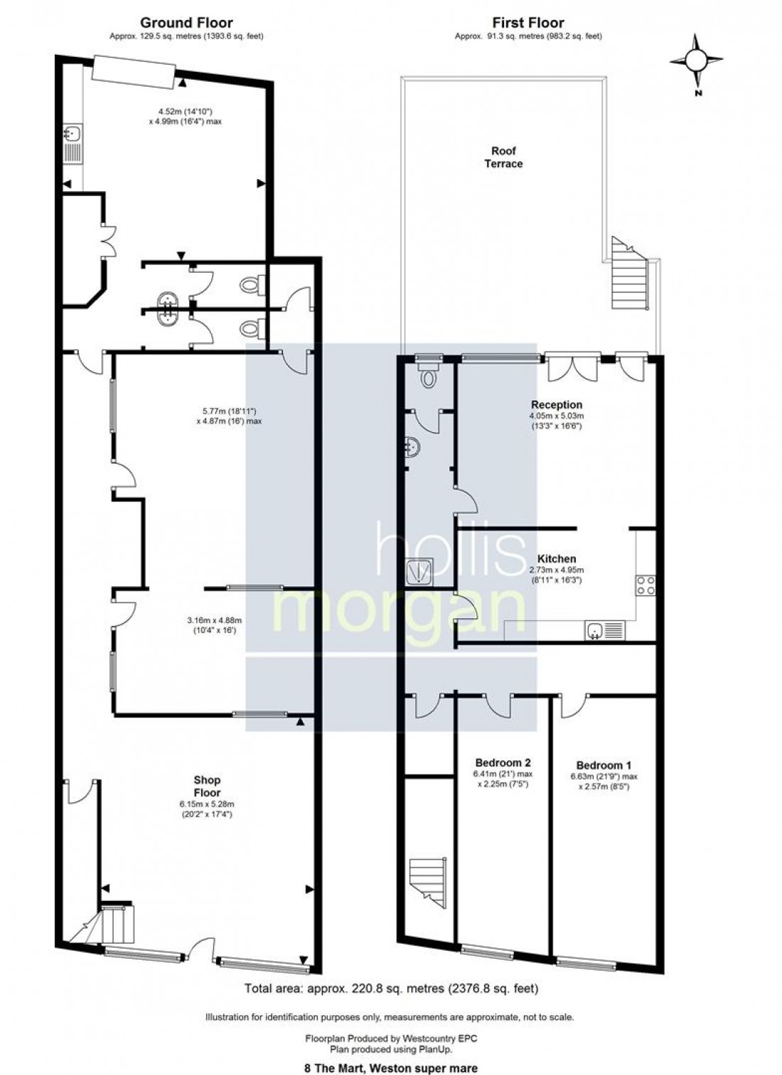 Floorplan for 8 The Mart, Locking Road, Weston-Super-Mare