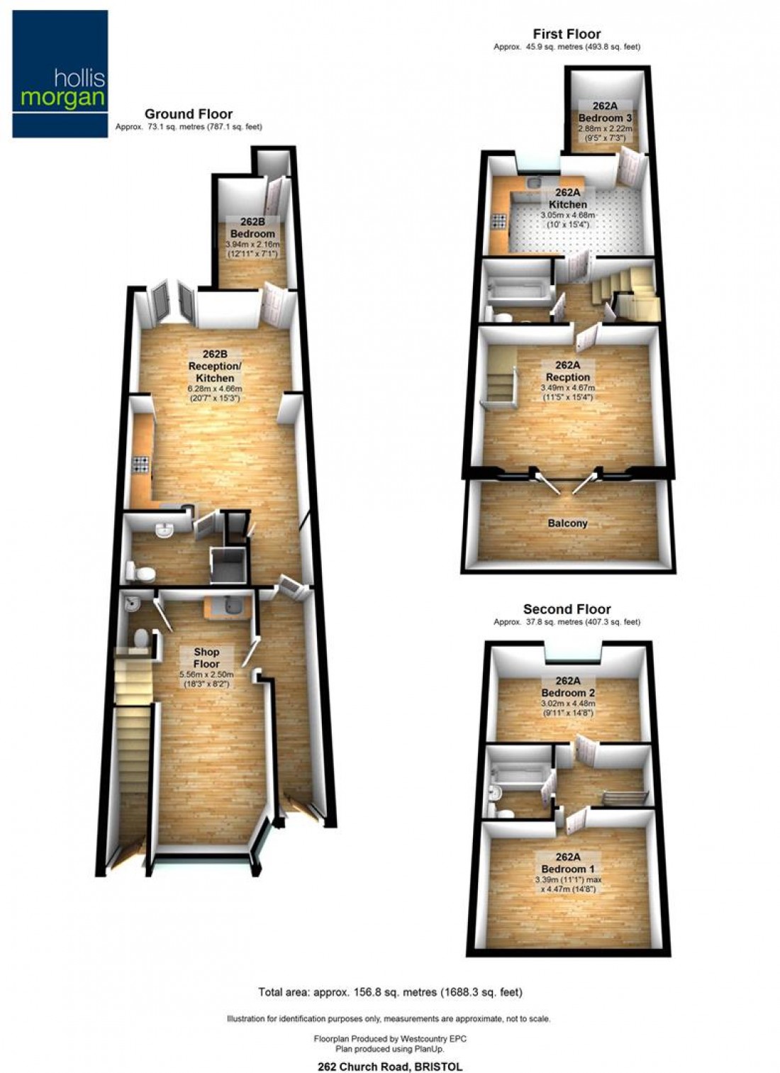 Floorplan for Freehold Mixed Use Investment @ 262 Church Road, St. George, Bristol