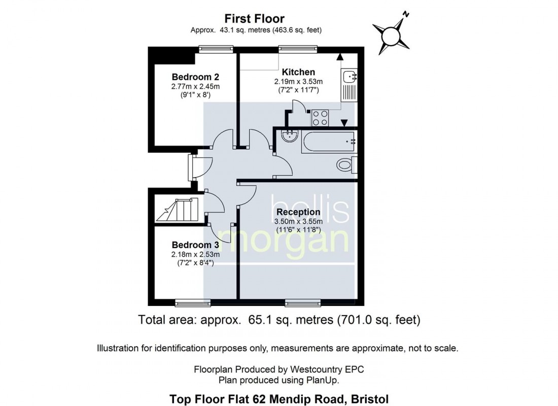 Floorplan for Mendip Road, Bedminster, Bristol