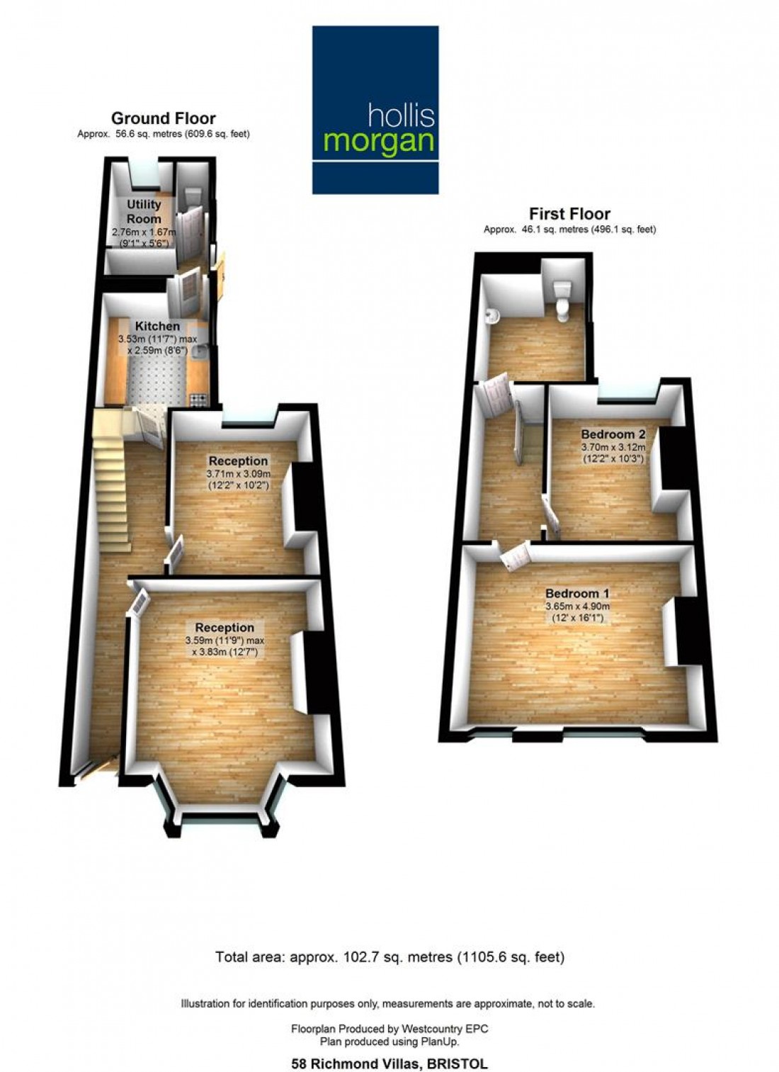 Floorplan for 58 Richmond Villas, Avonmouth, Bristol