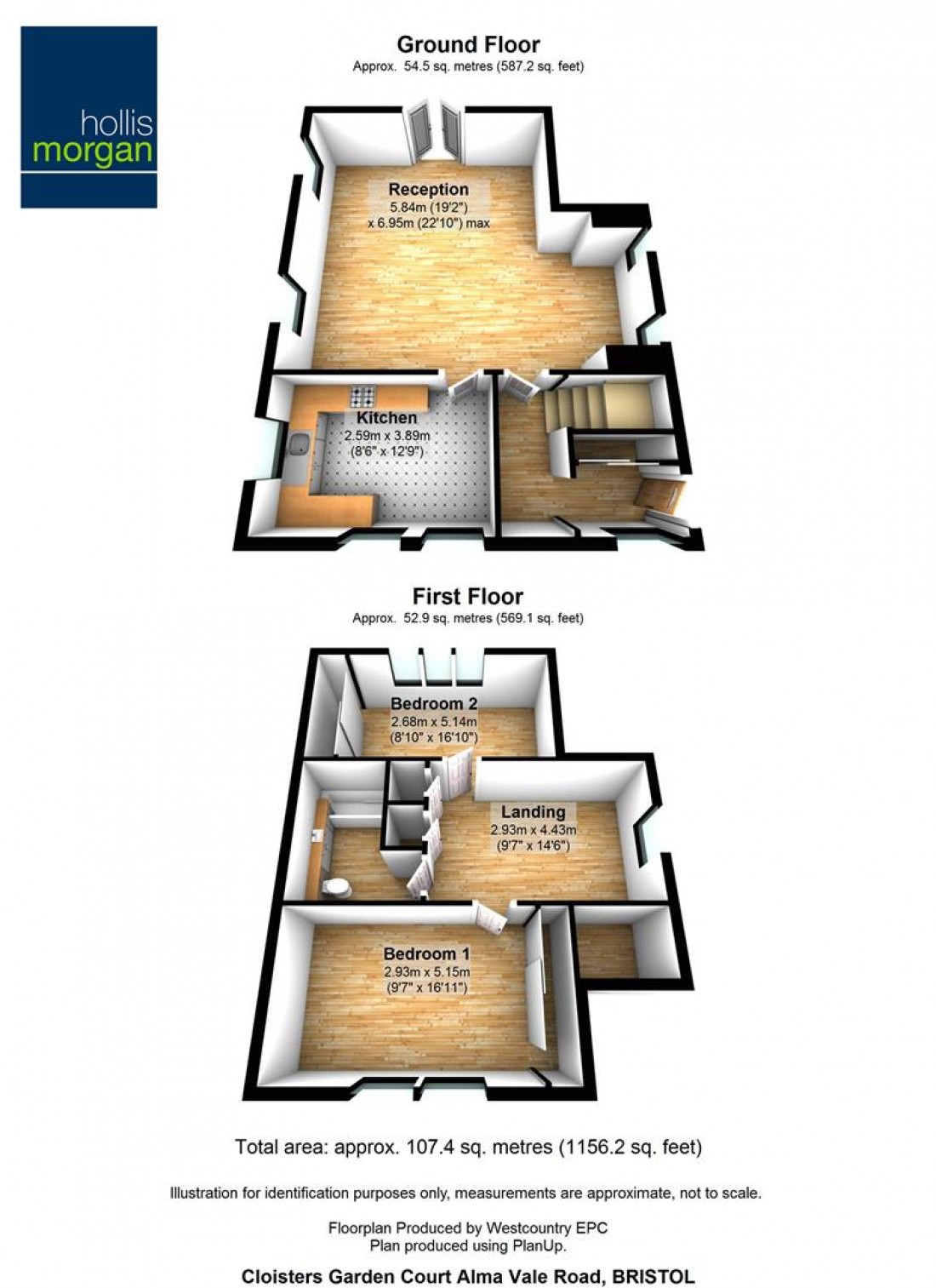 Floorplan for Cloisters, Garden Court, Alma Vale Road, Bristol