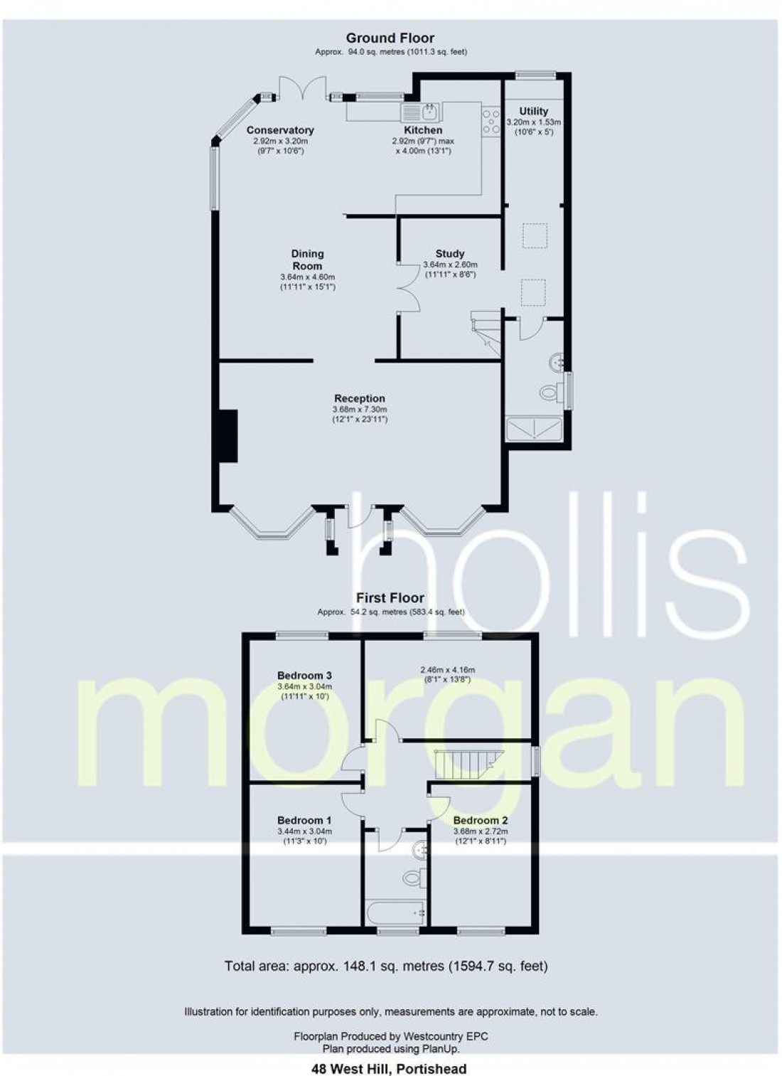 Floorplan for West Hill, Portishead, Bristol