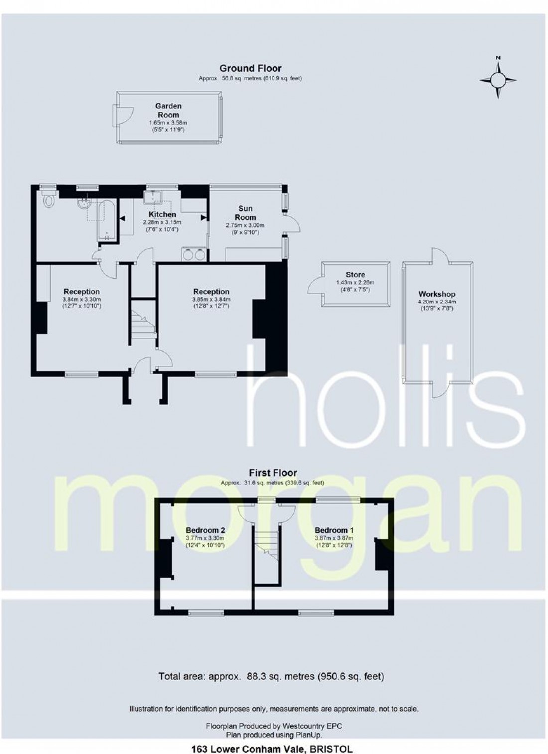 Floorplan for Lambarene Cottage, Lower Conham Vale, Hanham, Bristol