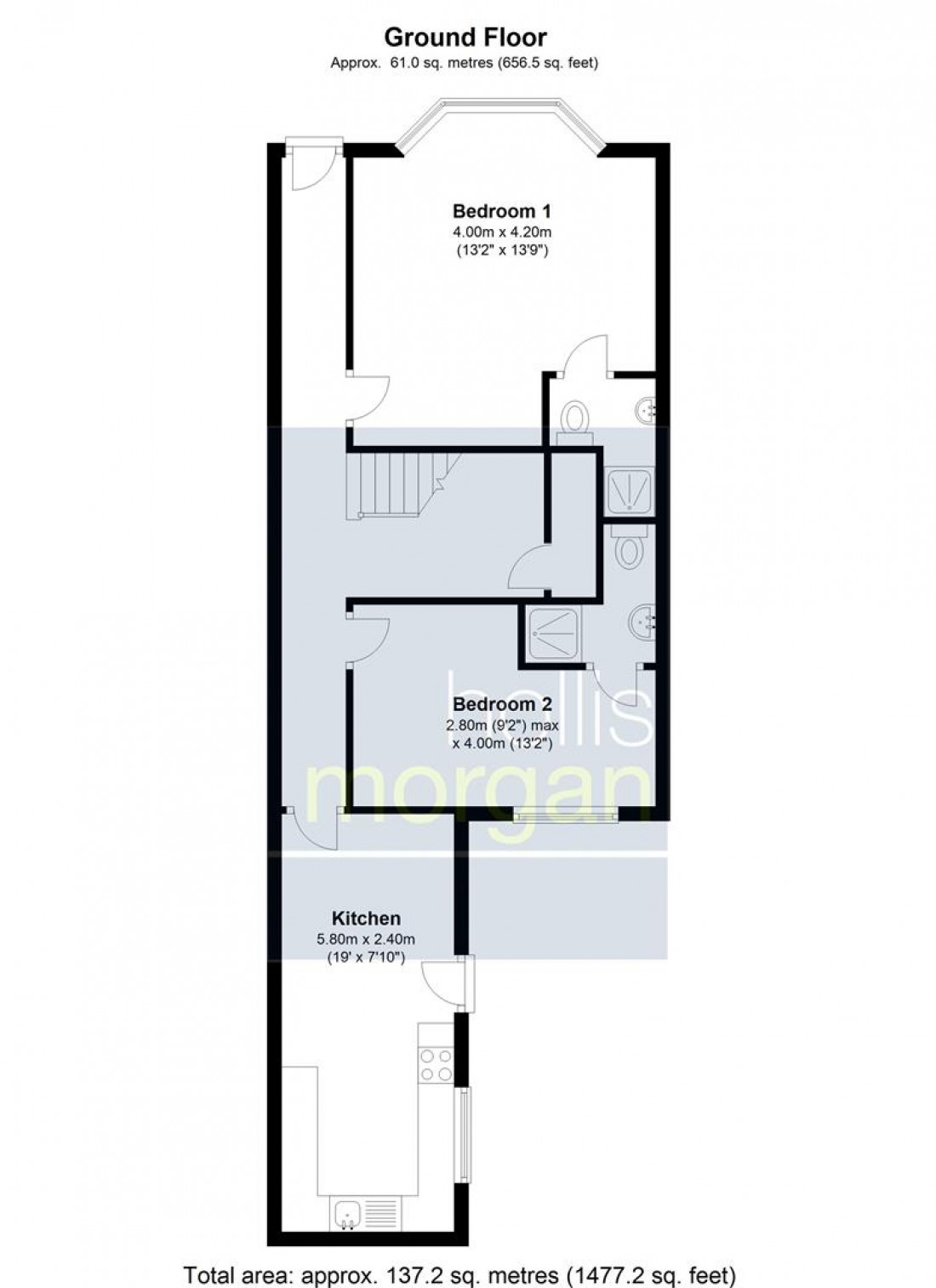 Floorplan for 212 Wells Road, Totterdown, Bristol