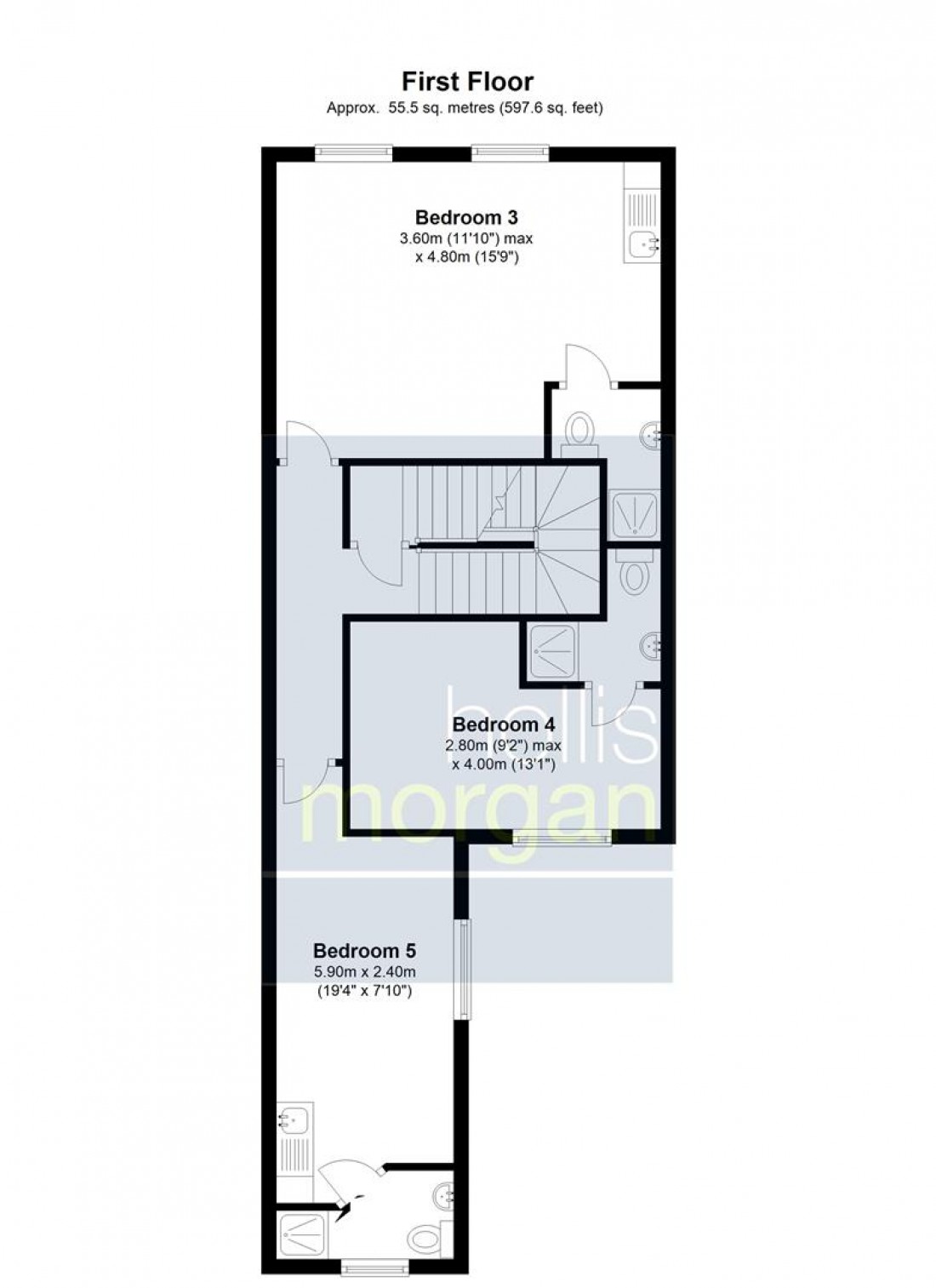 Floorplan for 212 Wells Road, Totterdown, Bristol