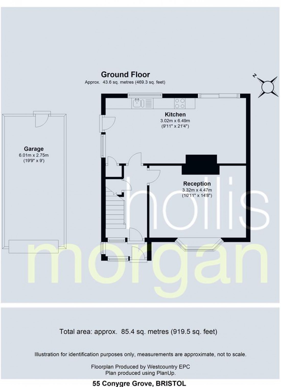 Floorplan for 55 Conygre Grove, Filton, Bristol